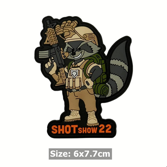 Tactical Raccoon 'Shot Show 22' PVC Rubber Velcro Patch