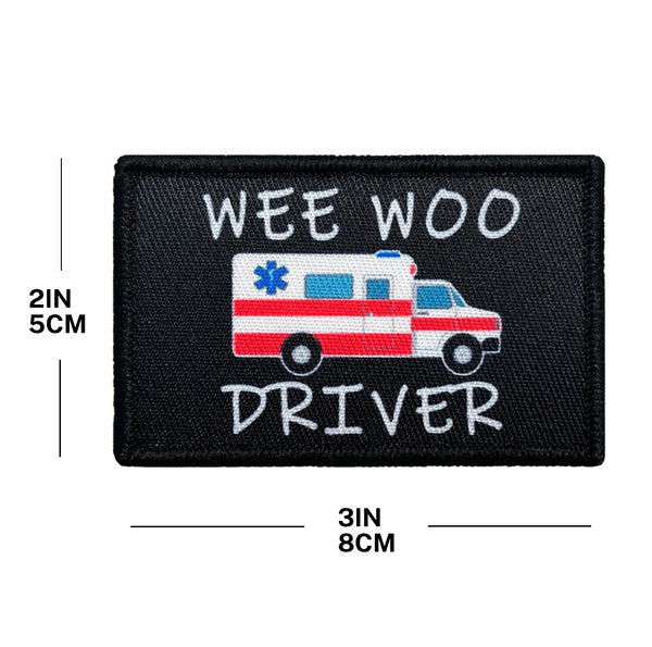 Wee Woo Driver 'Ambulance EMT' Embroidered Velcro Patch