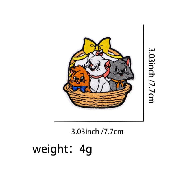 The Aristocats ‘Marie and Pals | Yellow Bow Basket’ Embroidered Patch