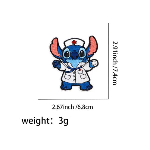 Stitch 'Doctor Monster | Holding Stethoscope' Embroidered Patch