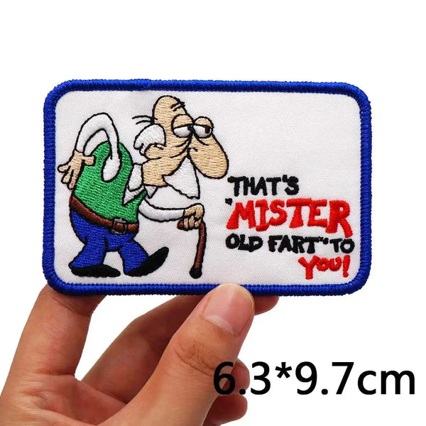 That's Mister Old Fart To You 'Square' Embroidered Patch