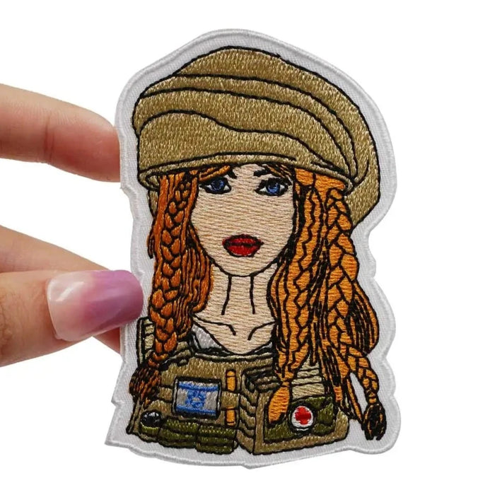 Military Tactical 'Israeli Girl Soldier' Embroidered Velcro Patch