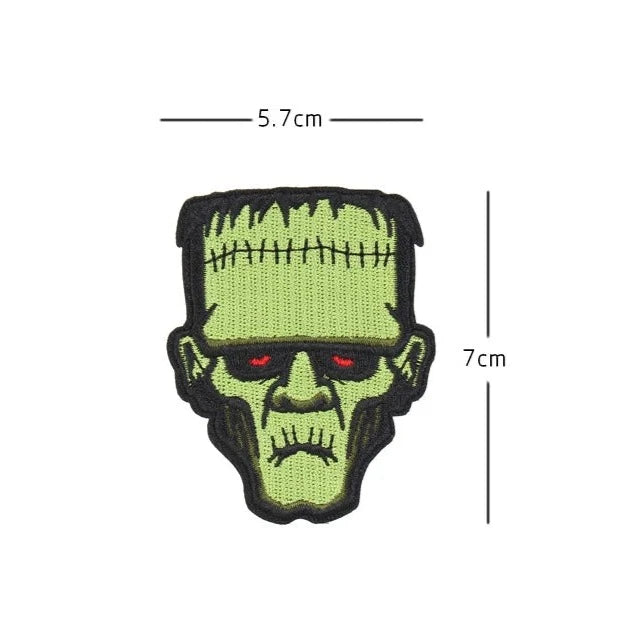 Frankenstein 'Head' Embroidered Velcro Patch