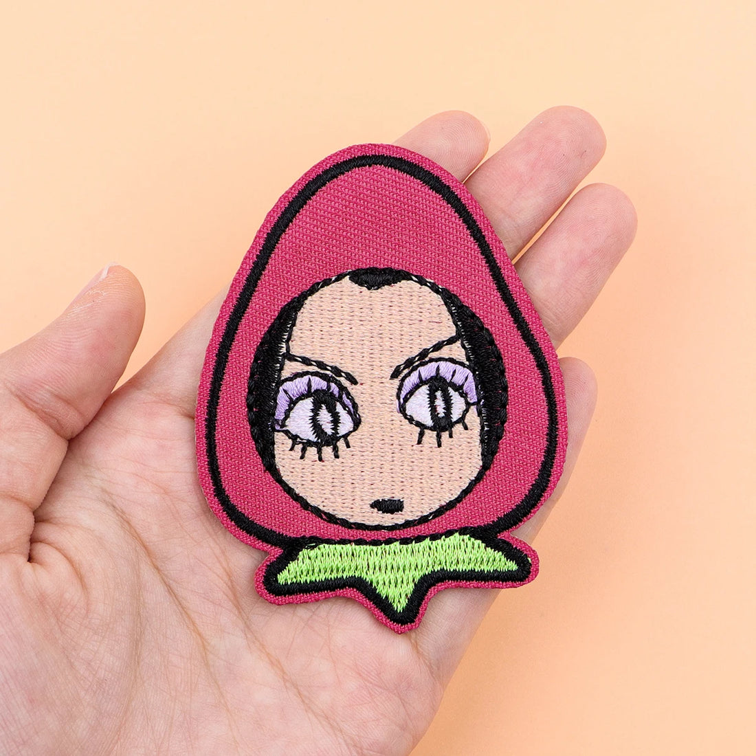 Strawberry Girl ‘Side Eye’ Embroidered Patch