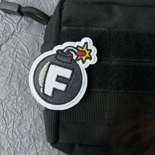 Funny 'F Bomb' Embroidered Velcro Patch