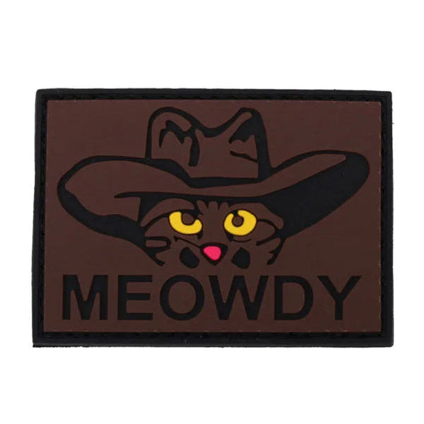 Cowboy Cat 'Meowdy' PVC Rubber Velcro Patch