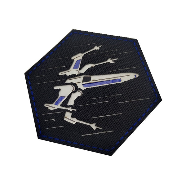 Empire and Rebellion 'X-Wing Starfighter | Reflective' Embroidered Velcro Patch