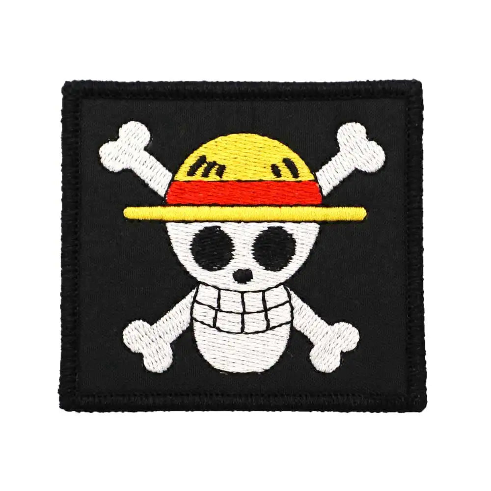 One Piece 'Straw Hat Pirates Logo | Square' Embroidered Patch