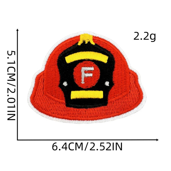 Firefighter 'Hat' Embroidered Patch