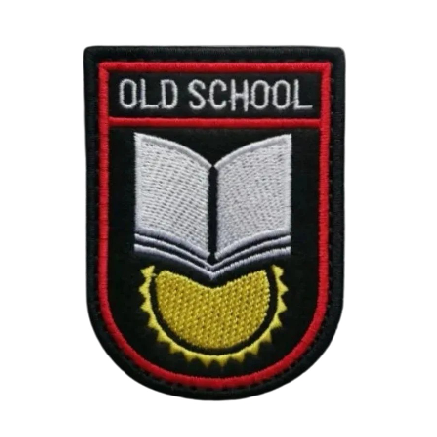 Old School Embroidered Velcro Patch