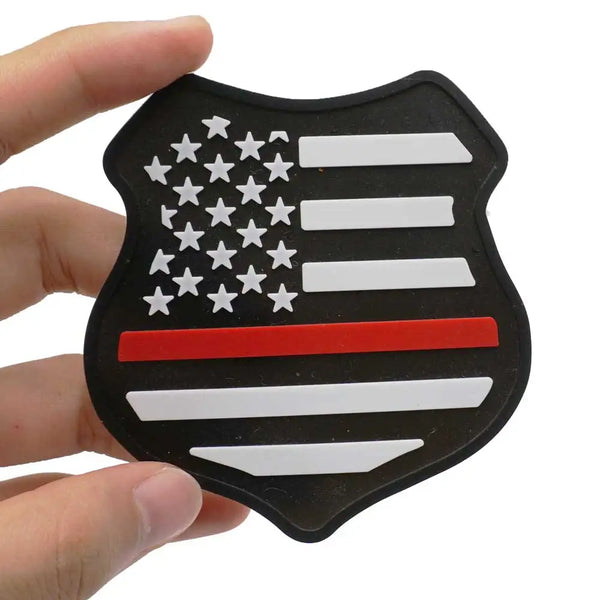 American Flag Shield 'Thin Line' PVC Rubber Patch