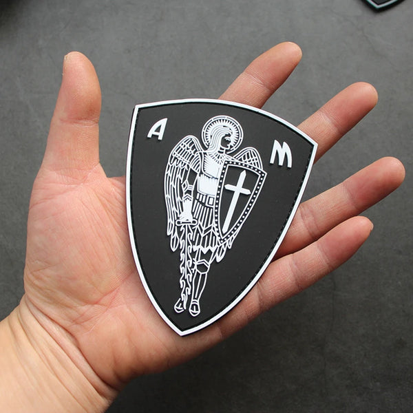 Archangel ‘St. Michael Cross Shield' PVC Rubber Velcro Patch