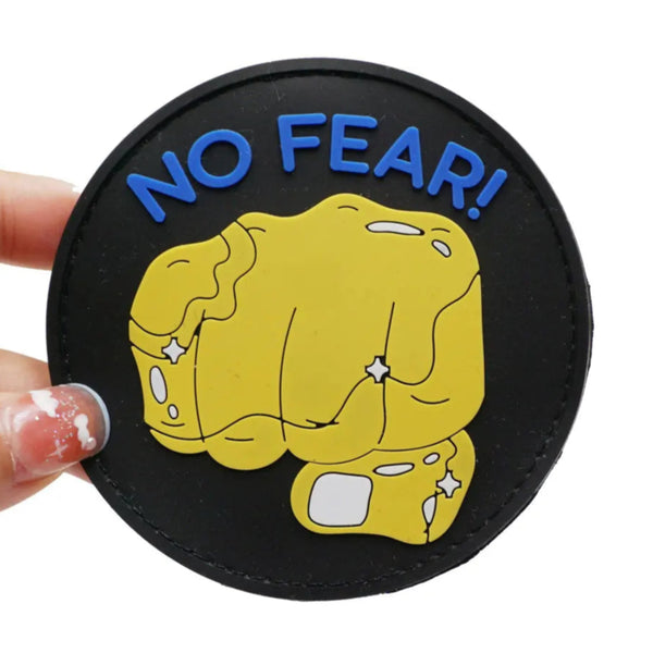 Fist 'No Fear | Round' PVC Rubber Patch