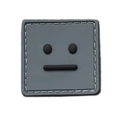 Cute Smiley 'Square Face' PVC Rubber Velcro Patch