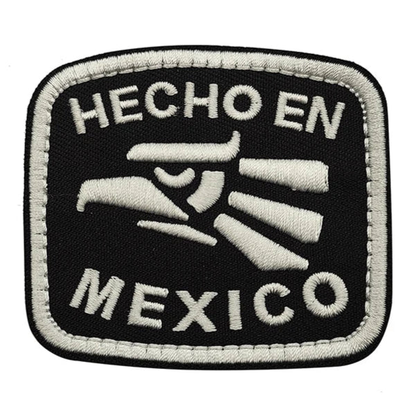 Emblem 'Hecho En Mexico' Embroidered Velcro Patch
