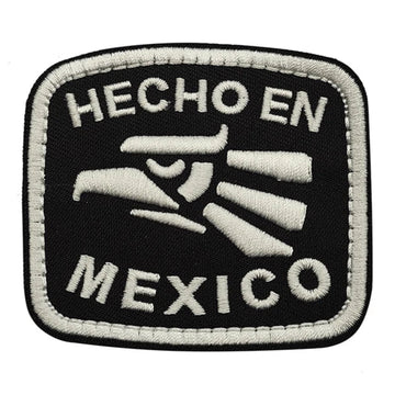 Emblem 'Hecho En Mexico' Embroidered Velcro Patch