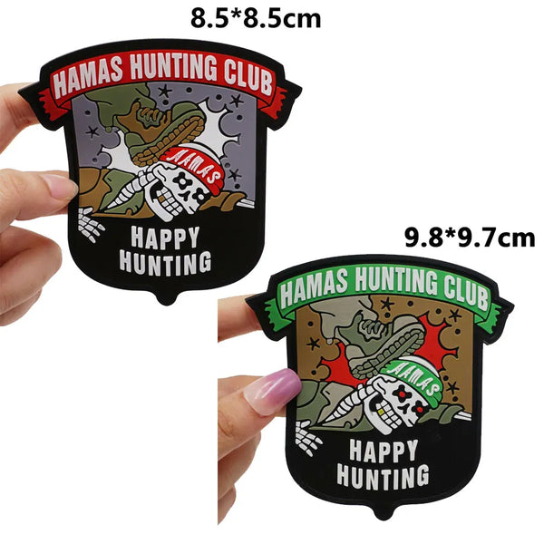 Military Tactical 'Hamas Hunting Club' PVC Rubber Velcro Patch