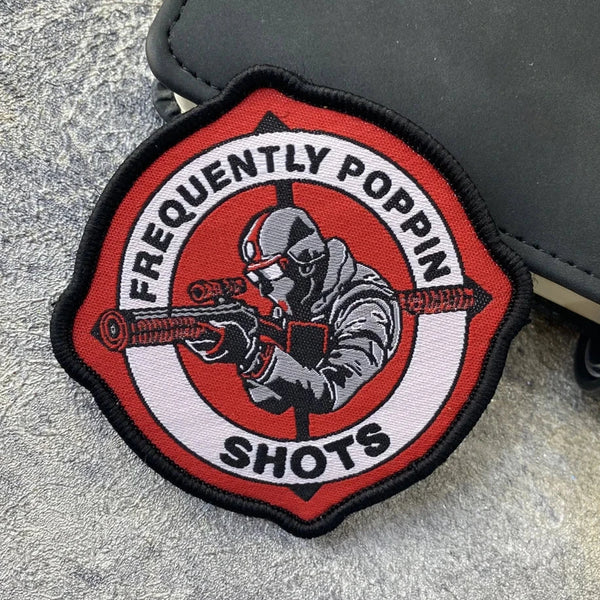 Sniper 'Frequently Poppin Shots' Embroidered Velcro Patch