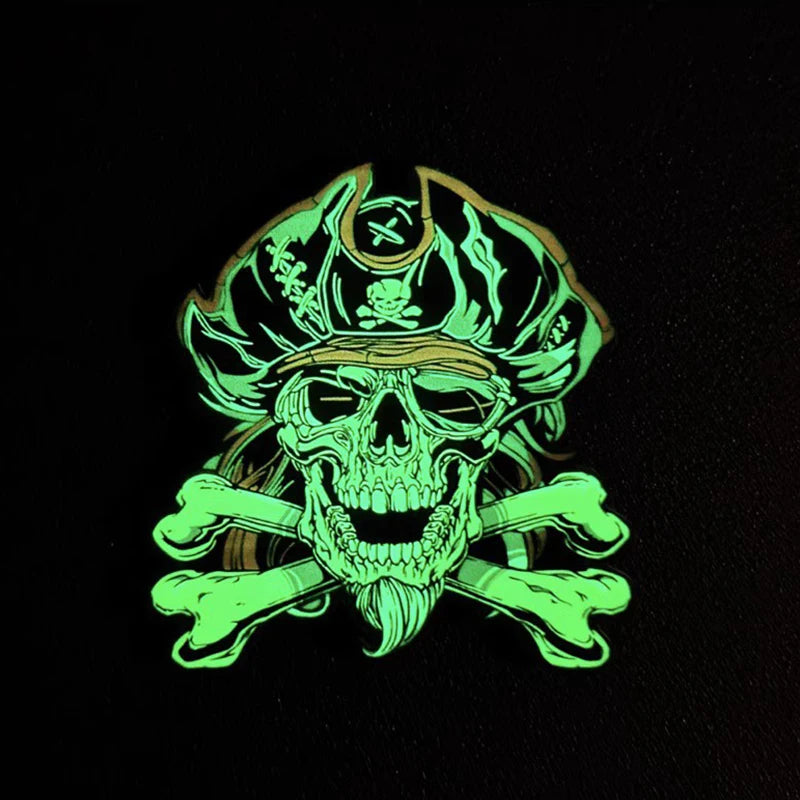 Captain Skull 'Luminous' PVC Rubber Velcro Patch