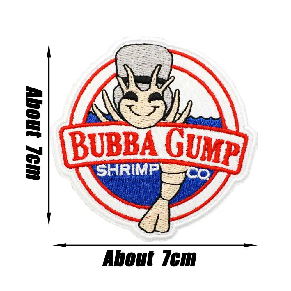 Cool 'Bubba Gump Shrimp Co. Logo | Round' Embroidered Patch