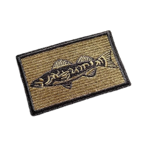 Walleye Fish 'Square' Embroidered Velcro Patch