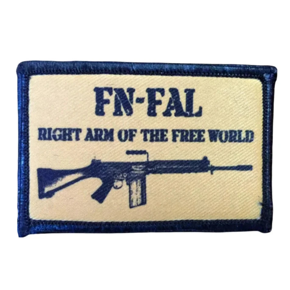 Military Tactical 'FN-FAL Right Arm of the Free World' Embroidered Vel ...