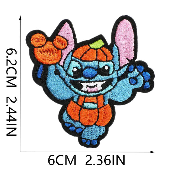 Stitch x Pumpkin Embroidered Patch