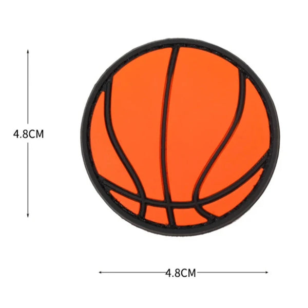 Sport ‘Basketball’ PVC Rubber Velcro Patch