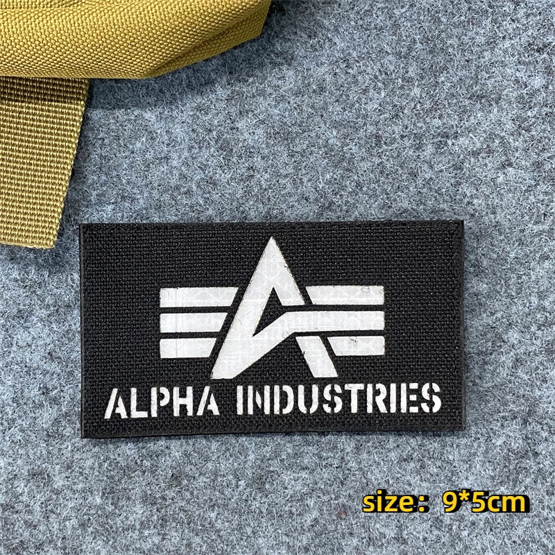 Alpha Patch Alpha Industries 'Logo' Embroidered Velcro Patch