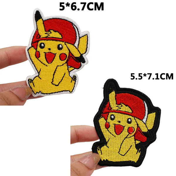 Pocket Monster 'Pikachu | Wearing Cap' Embroidered Velcro Patch