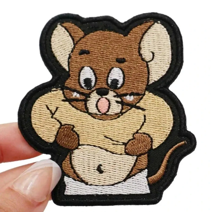 Tom and Jerry 'Jerry | Big Tummy' Embroidered Velcro Patch
