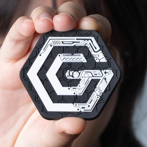 Cool 'Hexagon Mechanical G' PVC Rubber Velcro Patch