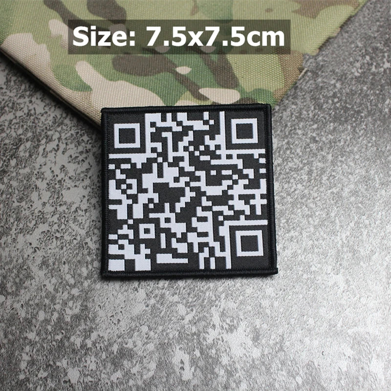 Cool 'QR Code' Embroidered Velcro Patch – Little Patch Co