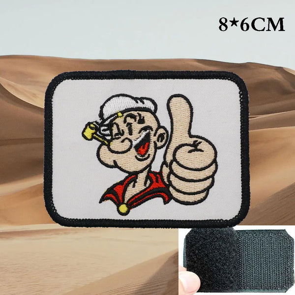 Popeye 'Approved | Square' Embroidered Velcro Patch