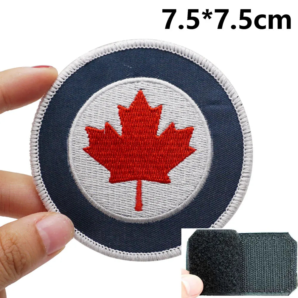 Emblem 'Royal Canadian Air Force Roundel' Embroidered Velcro Patch