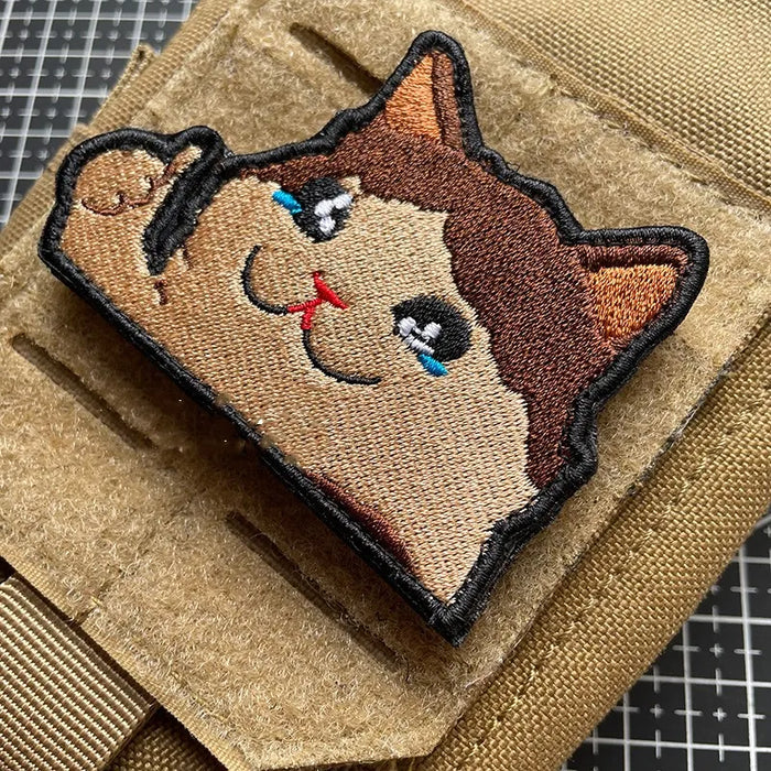 Cat 'Thumbs Up' Embroidered Velcro Patch