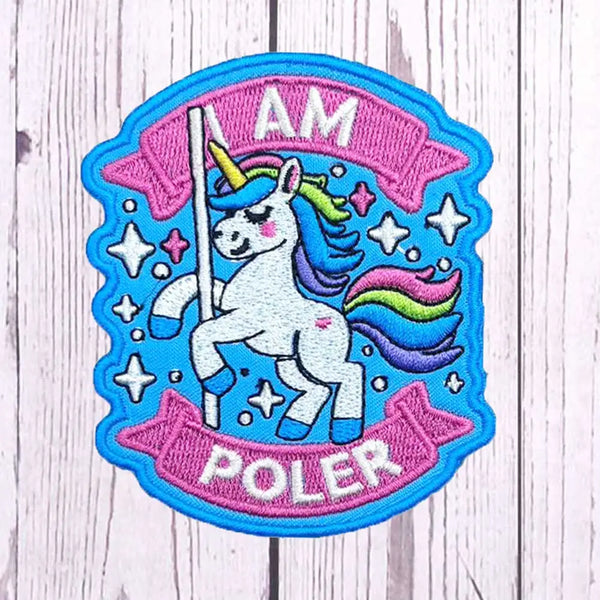 Unicorn 'I Am Poler 1.0' Embroidered Velcro Patch