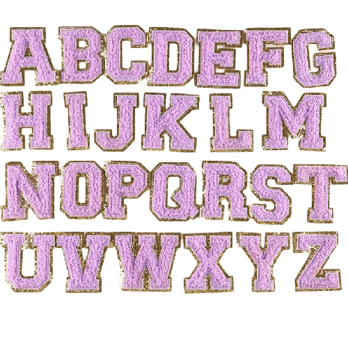 A-Z Letters 'Purple' Embroidered Patch