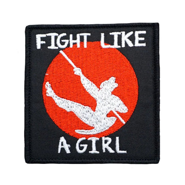 Fight Like A Girl Embroidered Velcro Patch