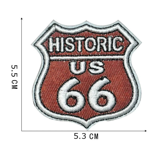 Emblem 'Historic US 66 | Shield' Embroidered Patch