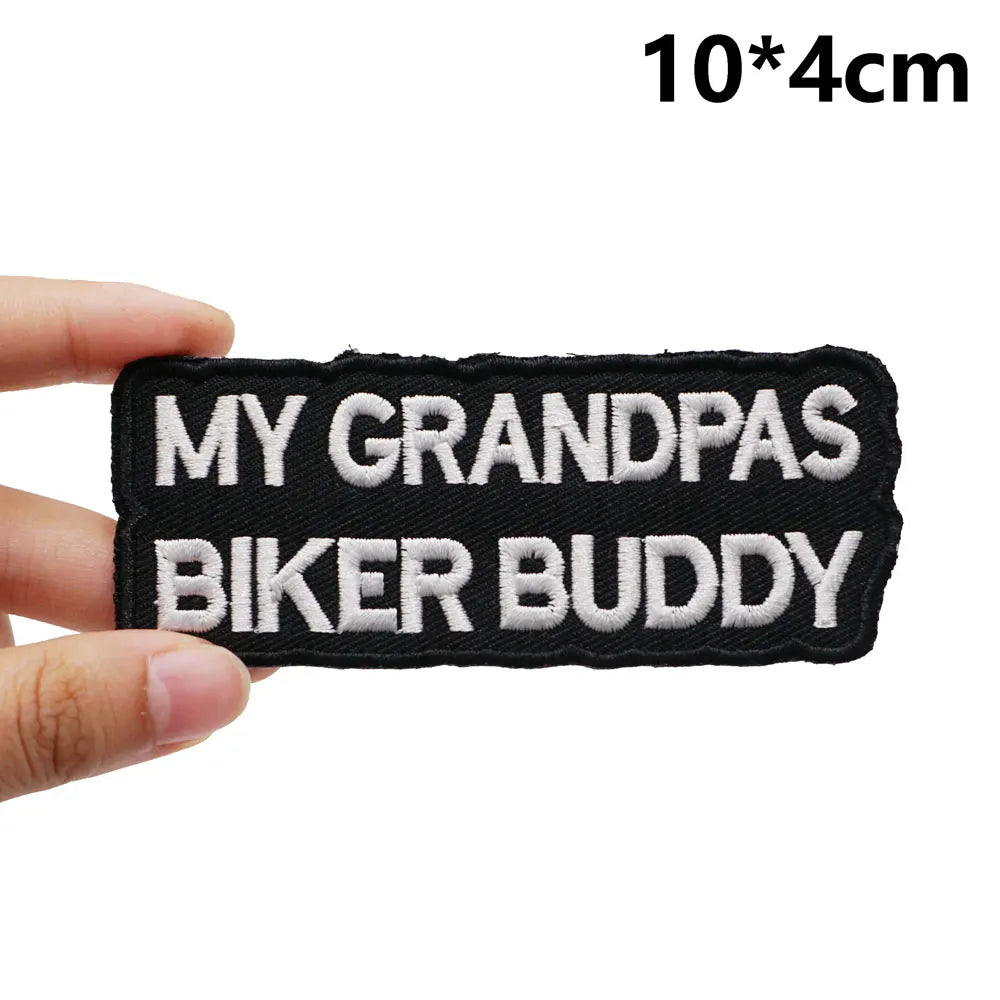 My Grandpas Biker Buddy Embroidered Patch