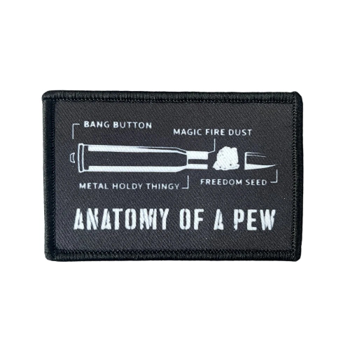 Military Tactical 'Anatomy of a Pew' Embroidered Velcro Patch