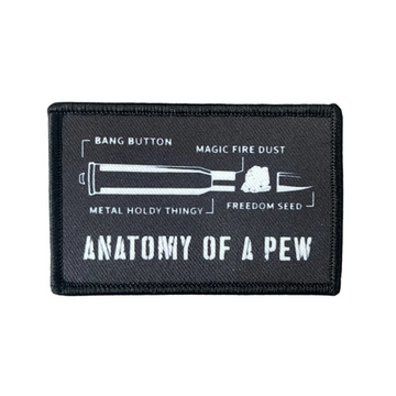 Military Tactical 'Anatomy of a Pew' Embroidered Velcro Patch