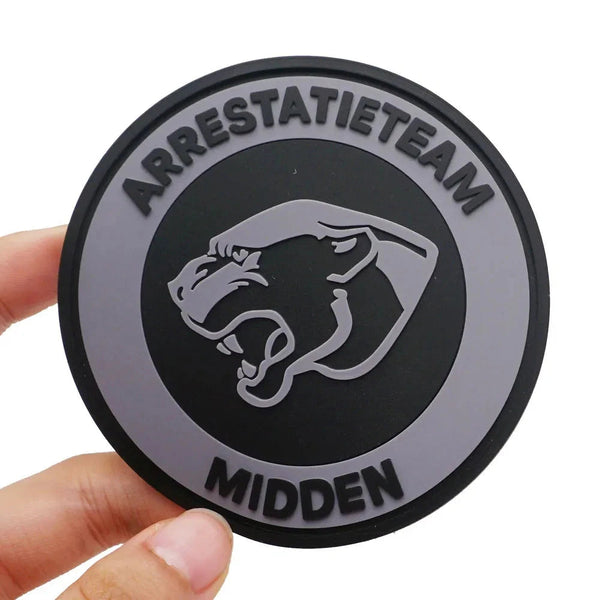 Military Tactical 'Arrestatieteam Midden' PVC Rubber Velcro Patch