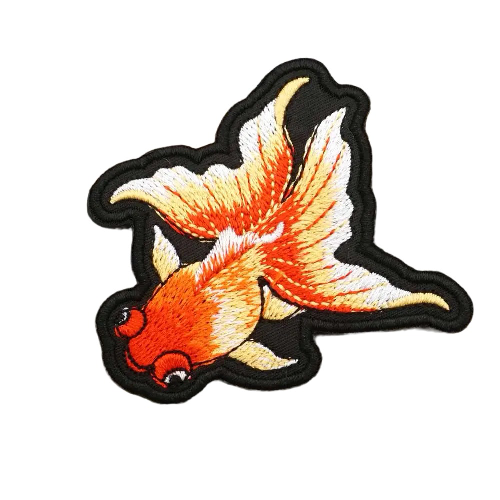 Celestial Eye Goldfish Embroidered Velcro Patch