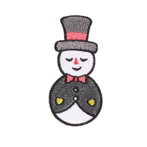 Christmas 'Snowman | Tuxedo Suit' Embroidered Patch