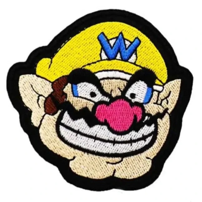 Super Mario Bros. 'Wario | Head' Embroidered Velcro Patch