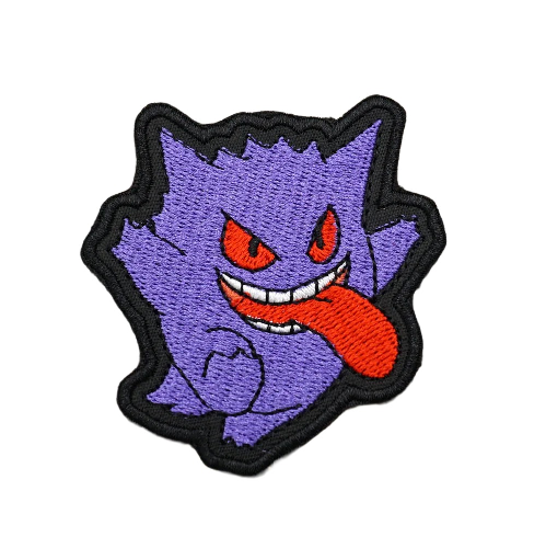 Pocket Monster 'Gengar | Tongue Out' Embroidered Velcro Patch