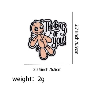 Voodoo Doll ‘Thinking of You’ Embroidered Patch