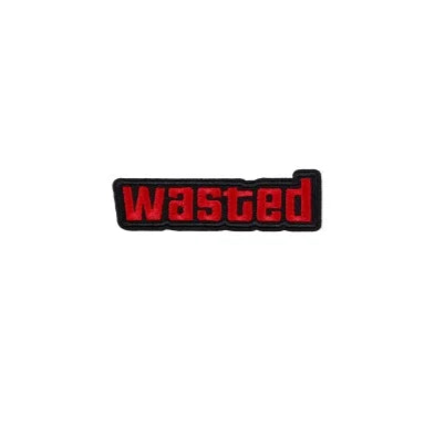 Wasted Embroidered Patch